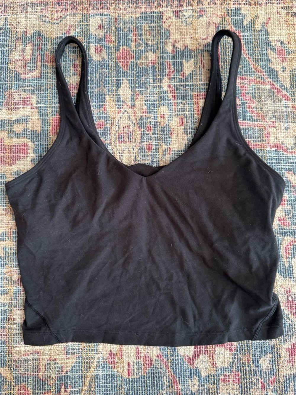 lululemon athletica Black Cropped Scoop Tank